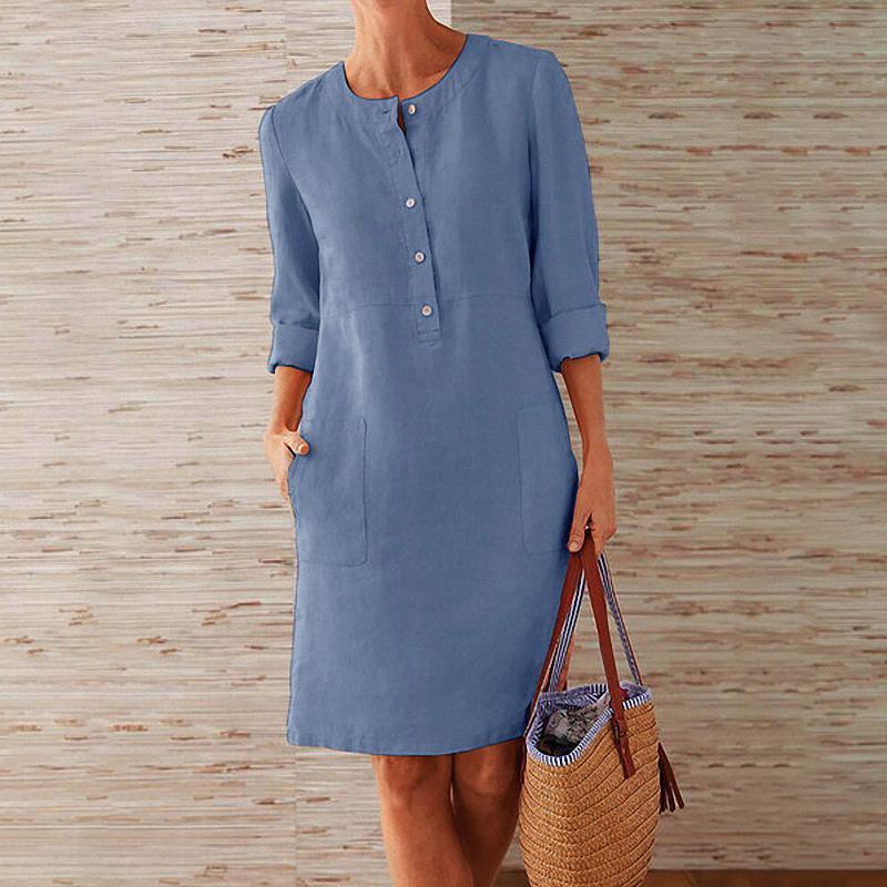 Fien - Elegant Linen Dress for Women