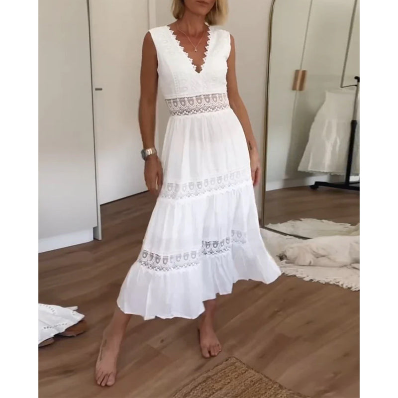 Rin - Robe débardeur En Dentelle Avec Col En V 1 + 1 GRATUIT