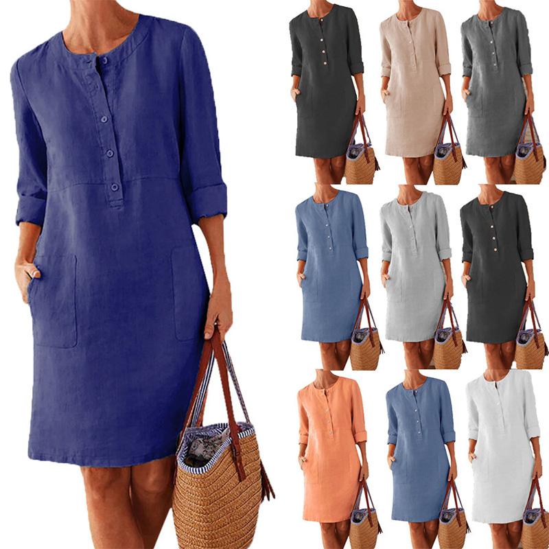 Fien - Elegant Linen Dress for Women