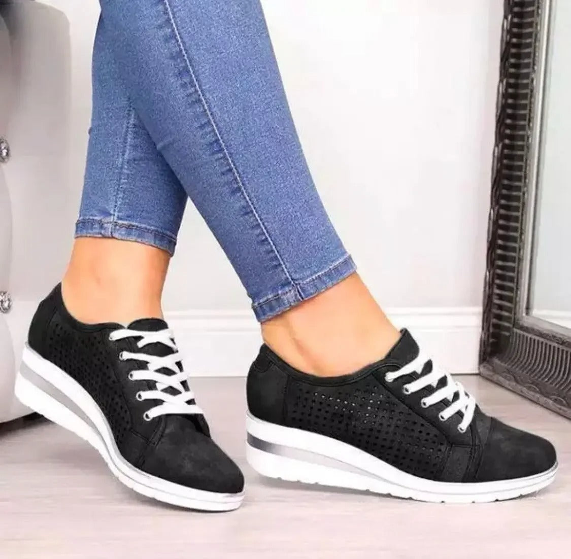 Erza - Ademende Geperforeerde Zomerschoenen Voor Dames