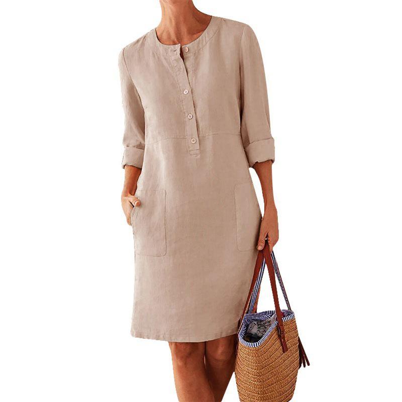 McKay - Élégante Robe En Lin Pour Femmes 1 + 1 GRATUIT