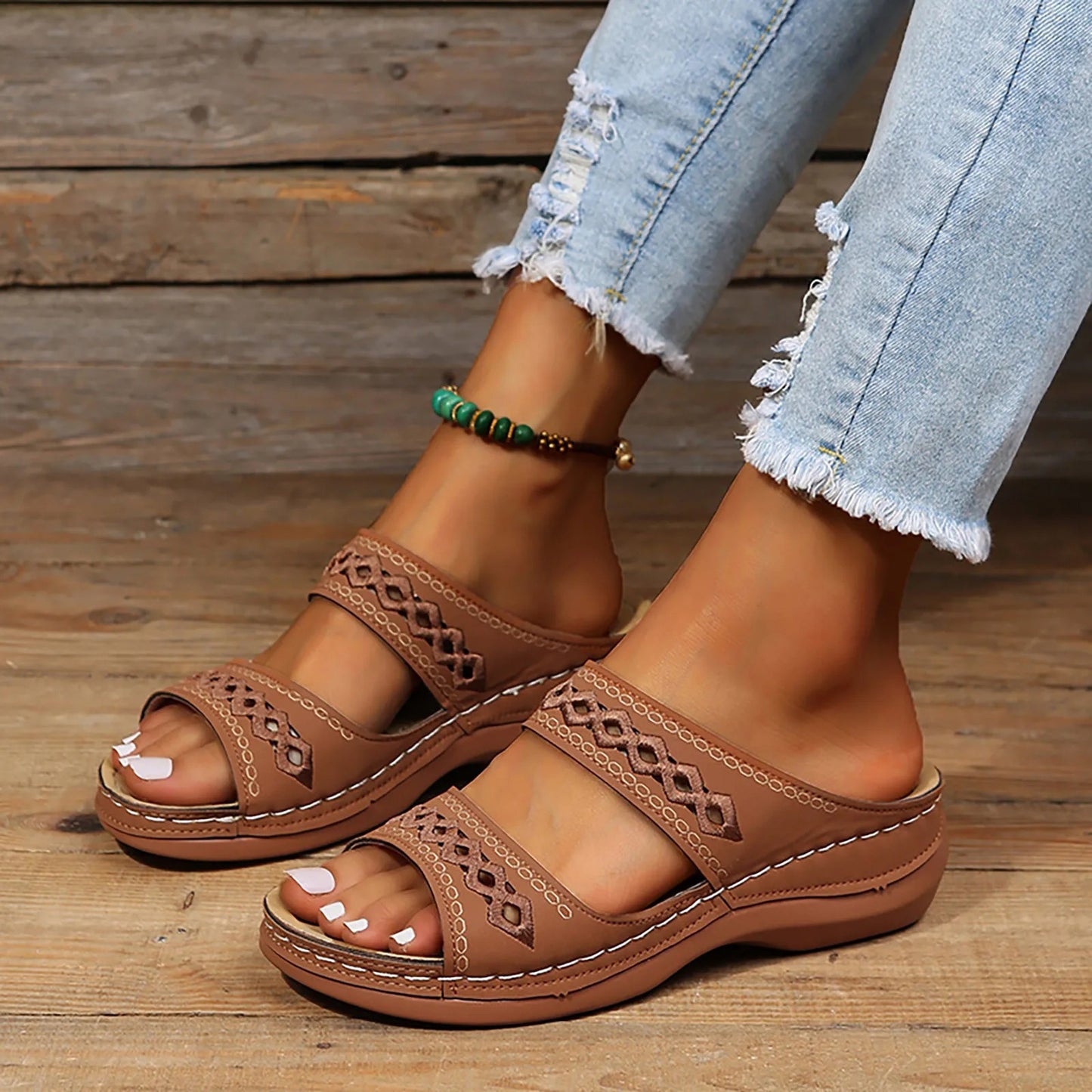 Freya - Sandales Confort Slip-On – Élégantes 1 + 1 GRATUIT