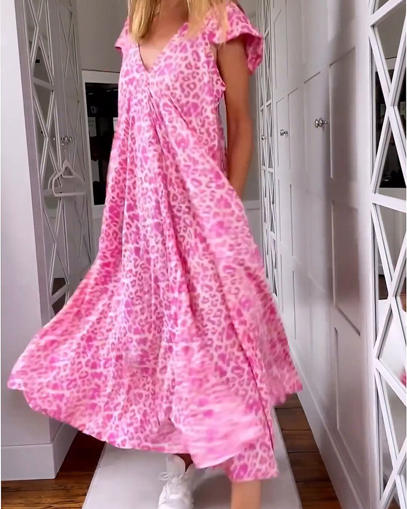 Charley - Robe Longue A Col en V 1 + 1 GRATUIT
