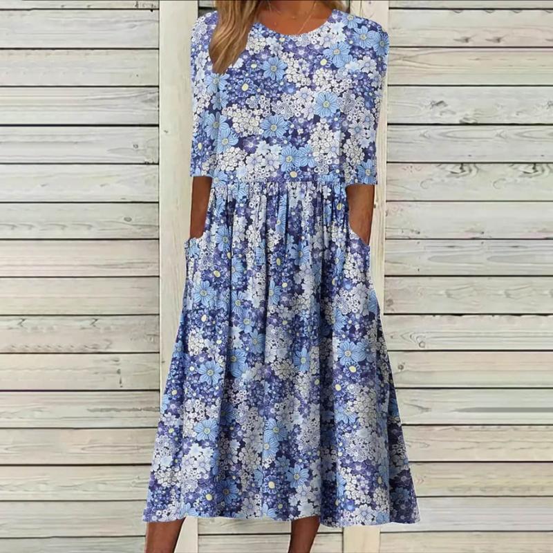 Allura - Robe Vintage Fleurie Décontractée 1 + 1 GRATUIT
