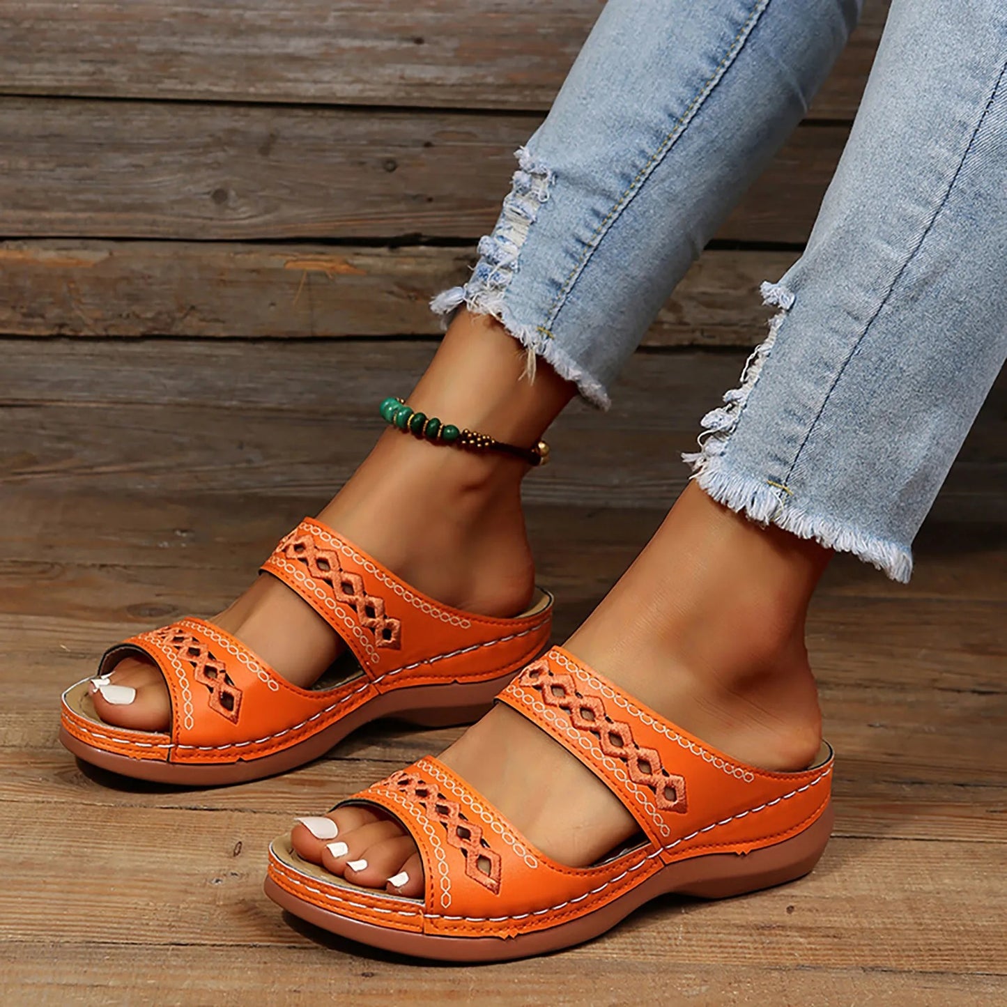 Freya - Sandales Confort Slip-On – Élégantes 1 + 1 GRATUIT
