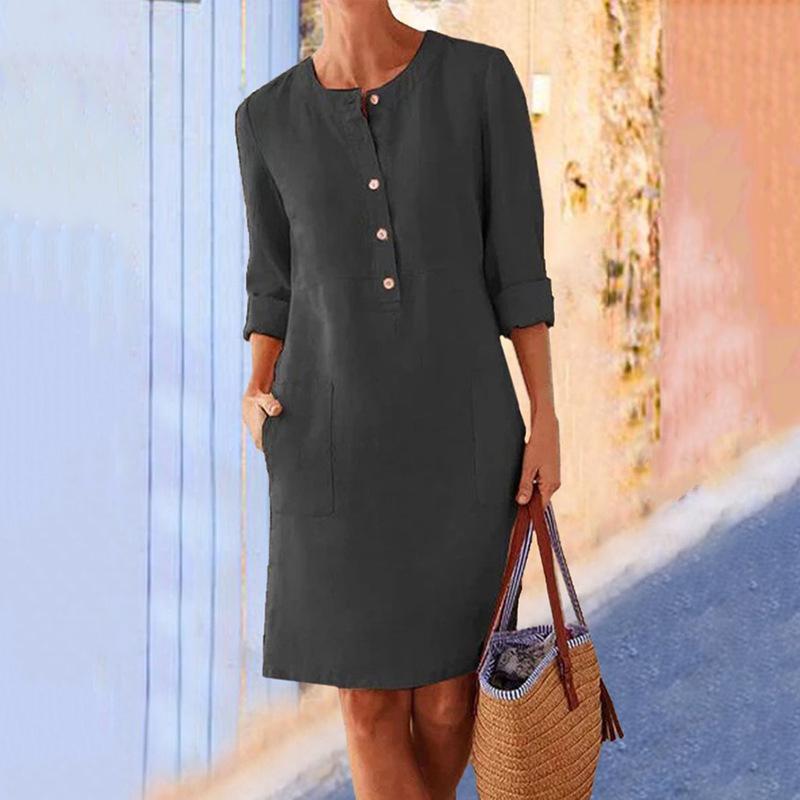 Fien - Elegant Linen Dress for Women