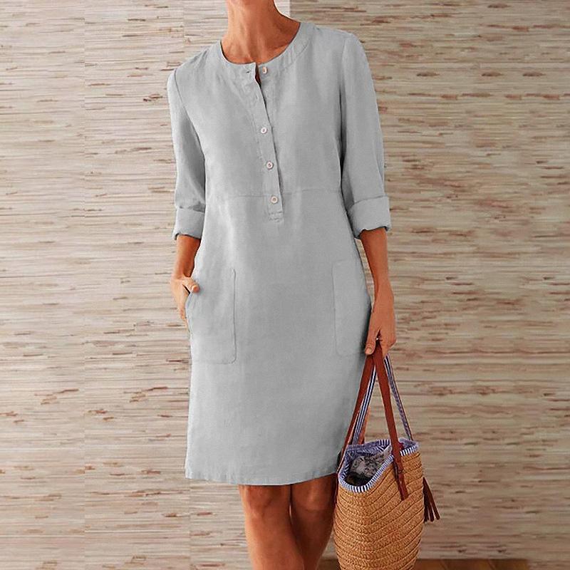 Fien - Elegant Linen Dress for Women