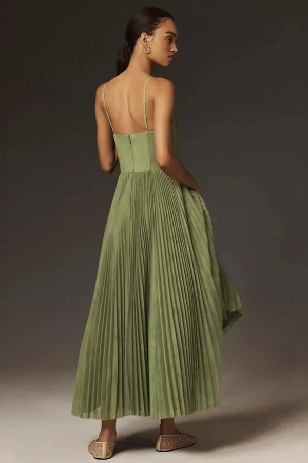 Gwen - Bustier Tulle Plissé Robe Midi Fit & Flare 1 + 1 GRATUIT