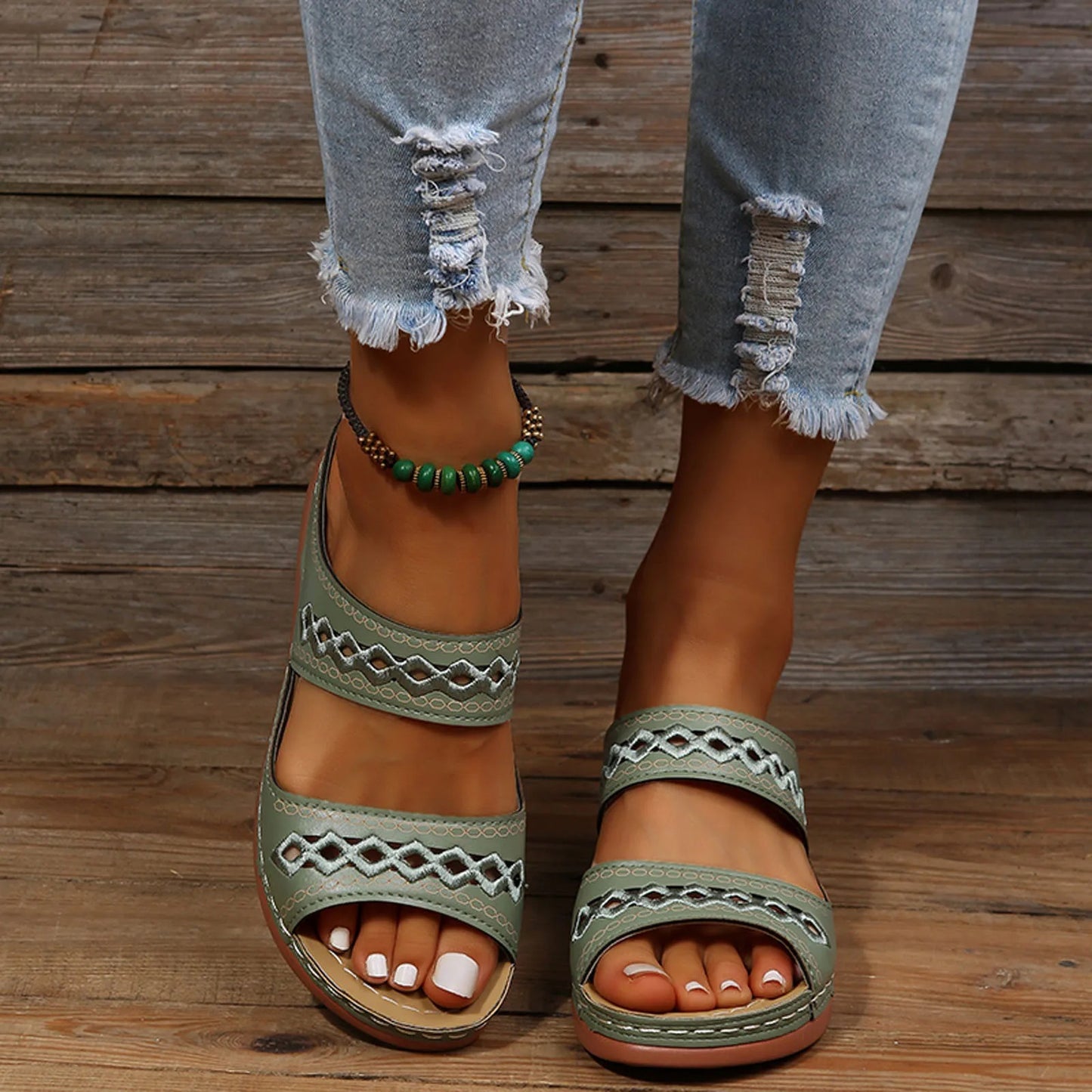 Freya - Sandales Confort Slip-On – Élégantes 1 + 1 GRATUIT