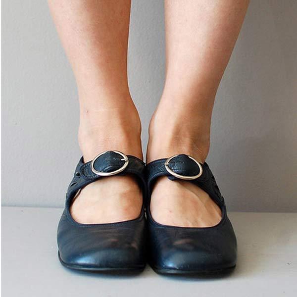 Bianca - Sandales En Cuir Avec Talon Compensé Et Boucle 1 + 1 GRATUIT