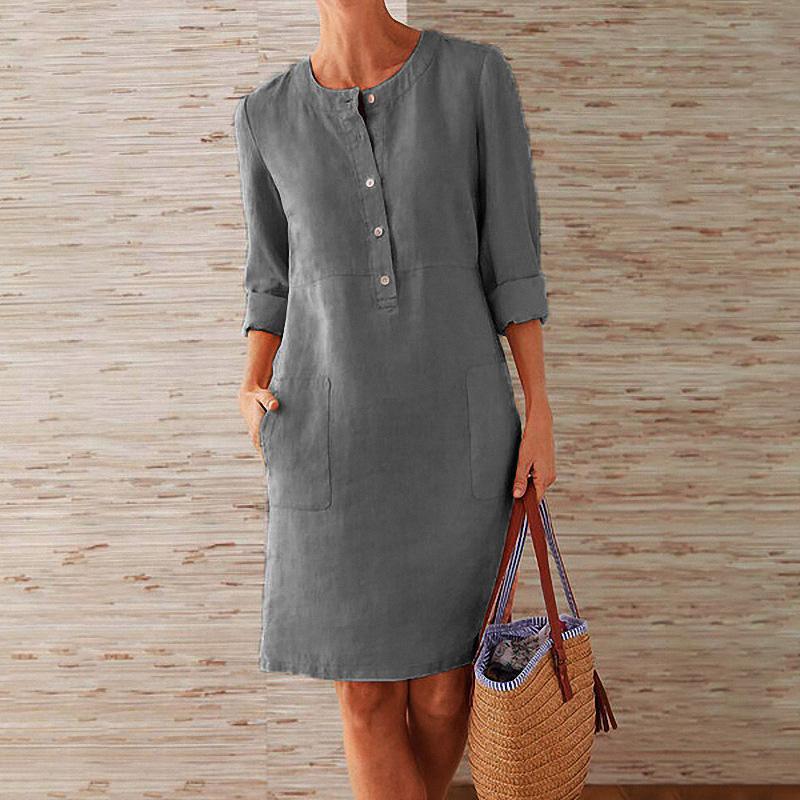Fien - Elegant Linen Dress for Women