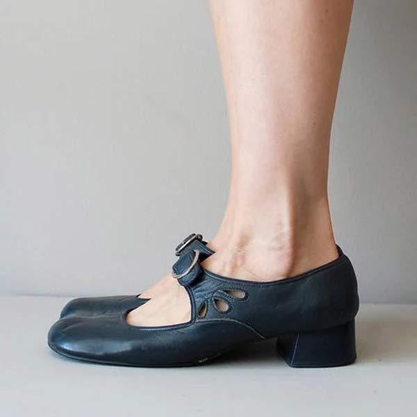 Bianca - Sandales En Cuir Avec Talon Compensé Et Boucle 1 + 1 GRATUIT