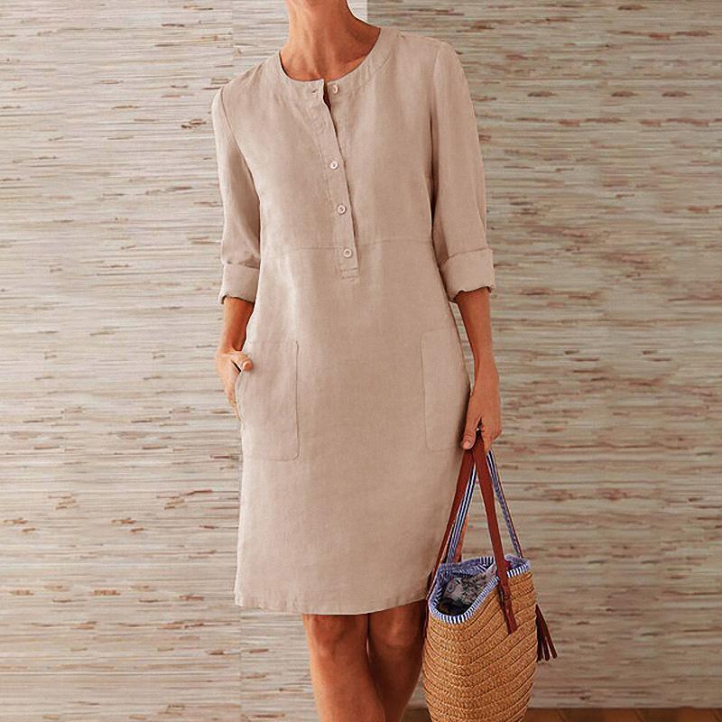 Fien - Elegant Linen Dress for Women