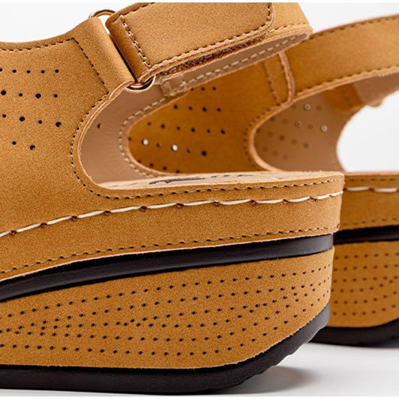 Ester - Sandales En Cuir Casual Pour Femmes 1 + 1 GRATUIT