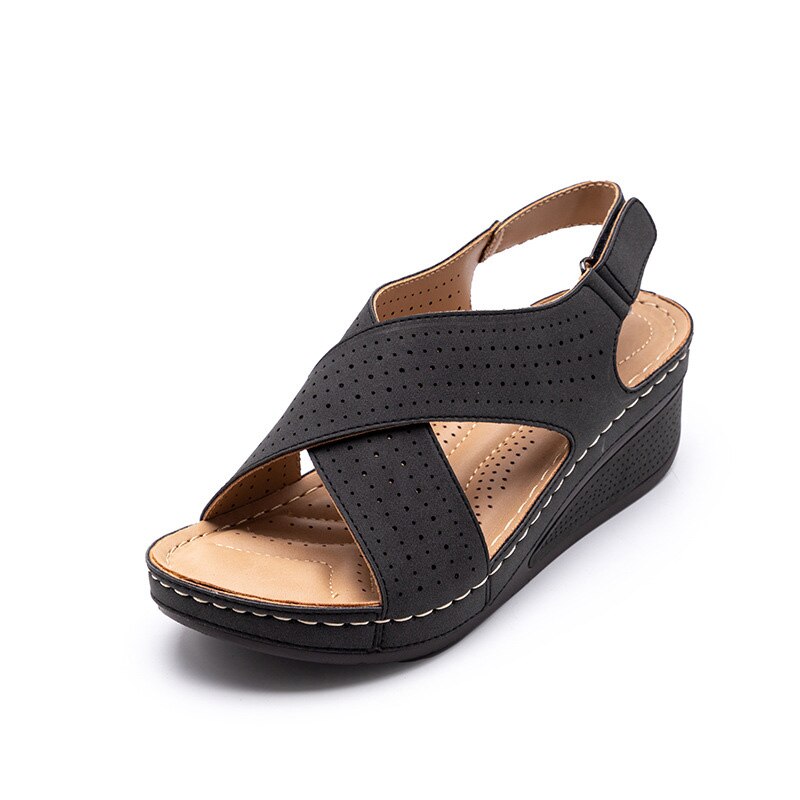 Ester - Sandales En Cuir Casual Pour Femmes 1 + 1 GRATUIT