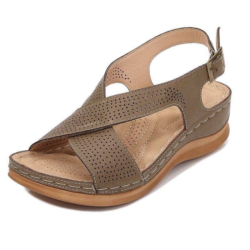 Ester - Sandales En Cuir Casual Pour Femmes 1 + 1 GRATUIT