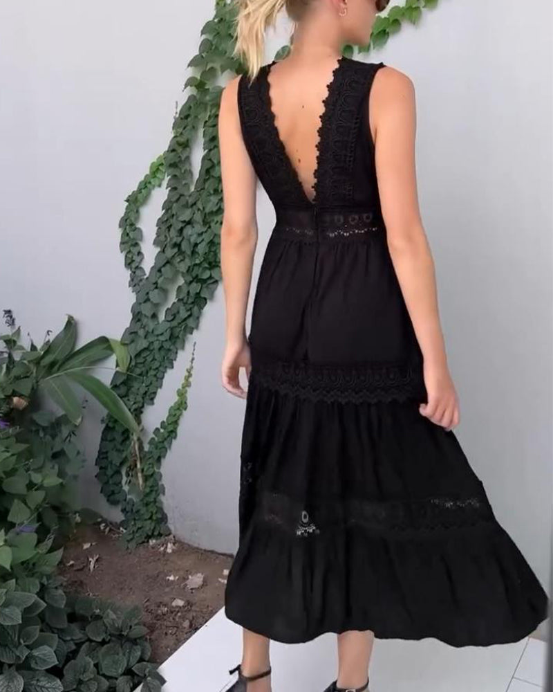 Rin - Robe débardeur En Dentelle Avec Col En V 1 + 1 GRATUIT