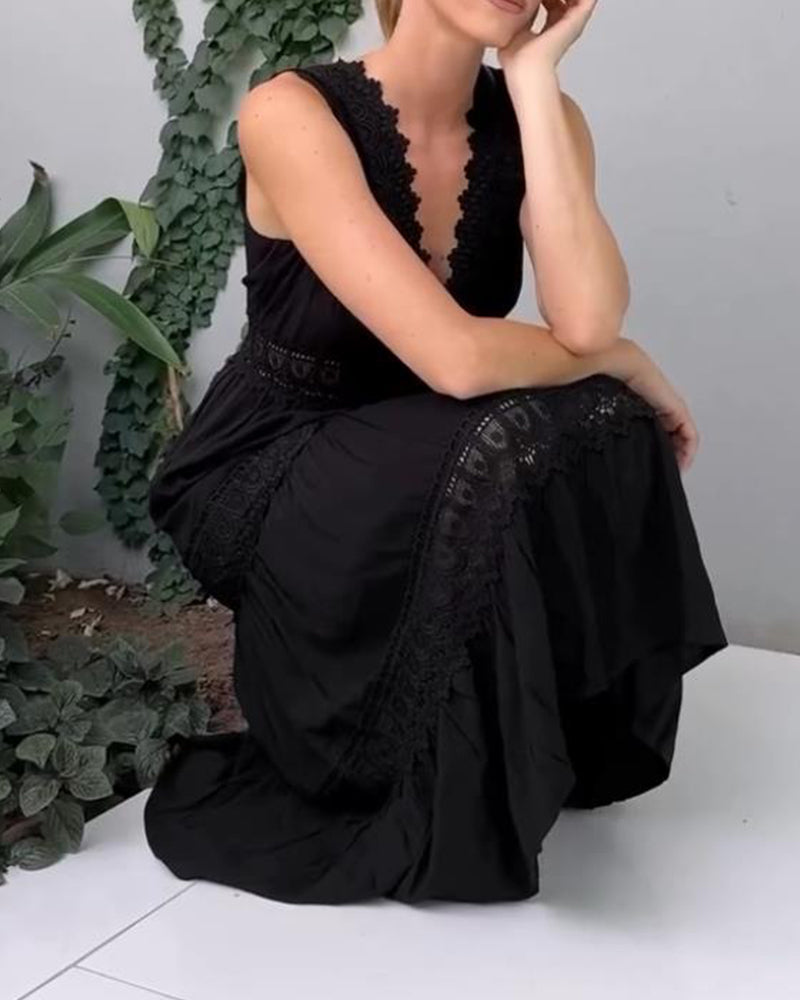 Rin - Robe débardeur En Dentelle Avec Col En V 1 + 1 GRATUIT