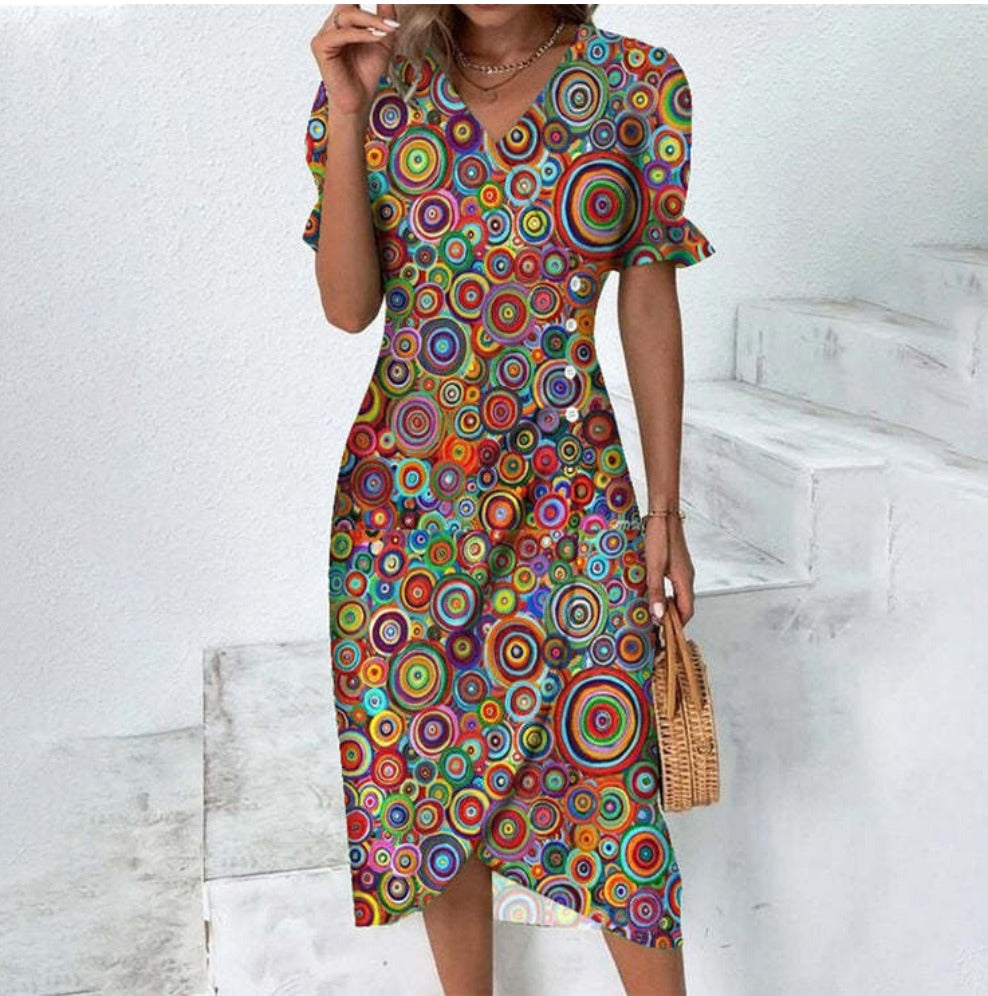 Coleen - Robe A Imprimé Floral 1 + 1 GRATUIT