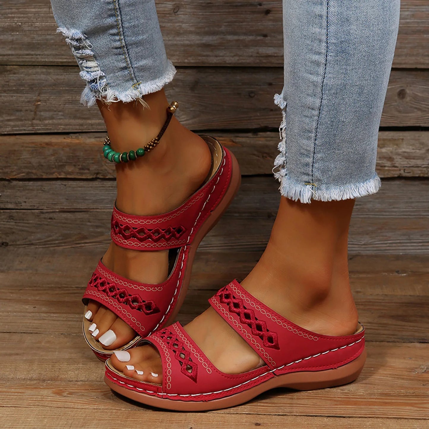 Freya - Sandales Confort Slip-On – Élégantes 1 + 1 GRATUIT