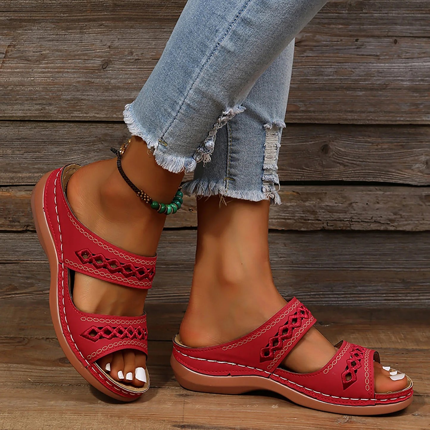 Freya - Sandales Confort Slip-On – Élégantes 1 + 1 GRATUIT
