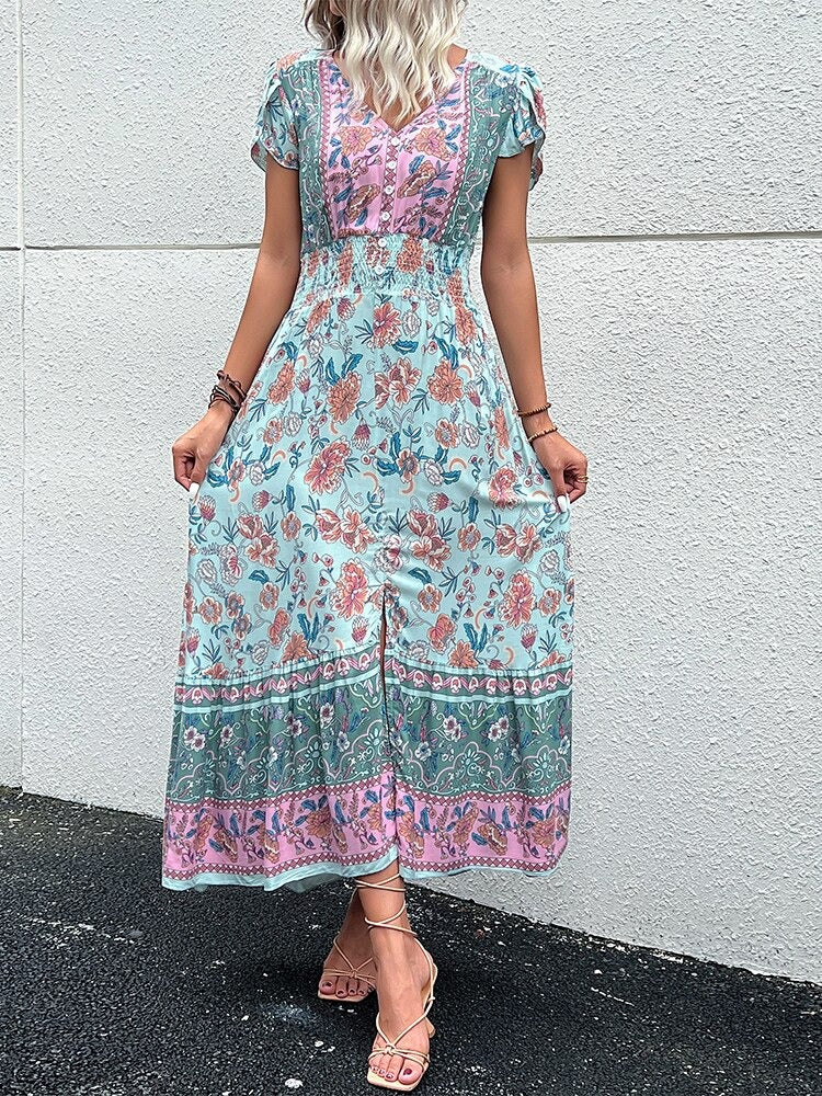 Emili - Robe Longue De Printemps 1 + 1 GRATUIT
