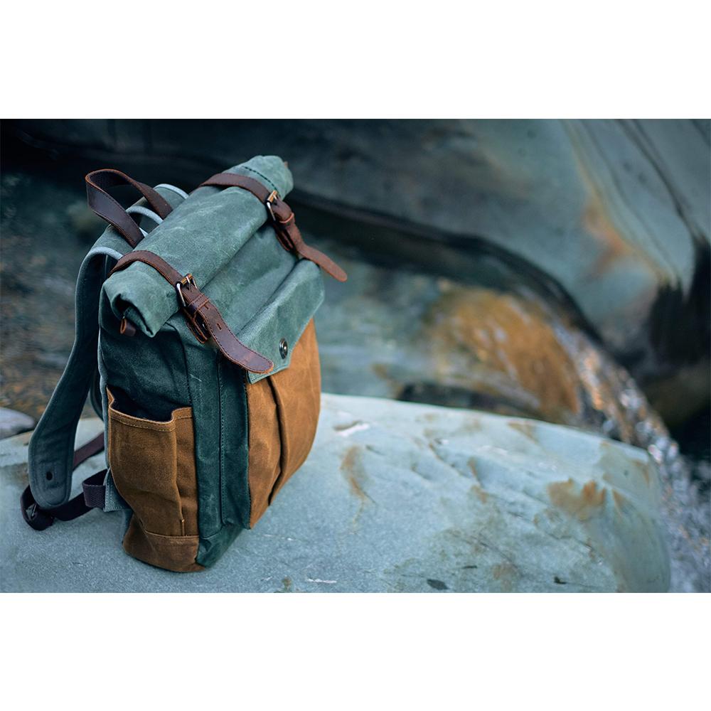 Marco - Roll-Top Waxed Canvas Backpack