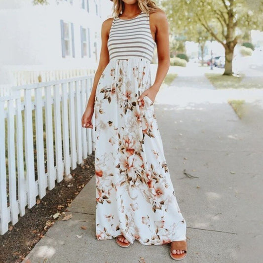 Bea - Robe Longue D'Été A Fleurs 1 + 1 GRATUIT
