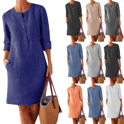 Fien - Elegant Linen Dress for Women
