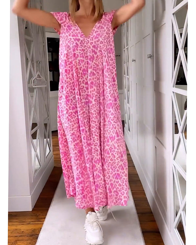 Charley - Robe Longue A Col en V 1 + 1 GRATUIT