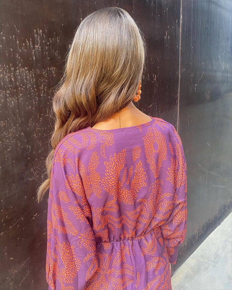 Arya - Robe Élégante A Col V Pour Femmes 1 + 1 GRATUIT