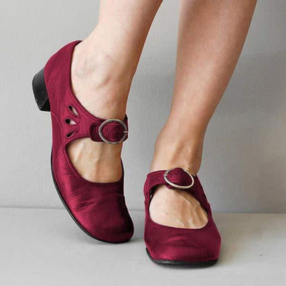 Bianca - Sandales En Cuir Avec Talon Compensé Et Boucle 1 + 1 GRATUIT