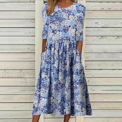 Allura - Robe Vintage Fleurie Décontractée 1 + 1 GRATUIT