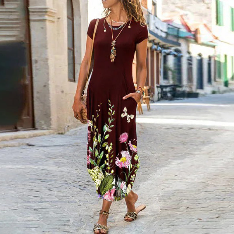 Ausha - Robe Midi Élégante Pour Le Printemps 1 + 1 GRATUIT