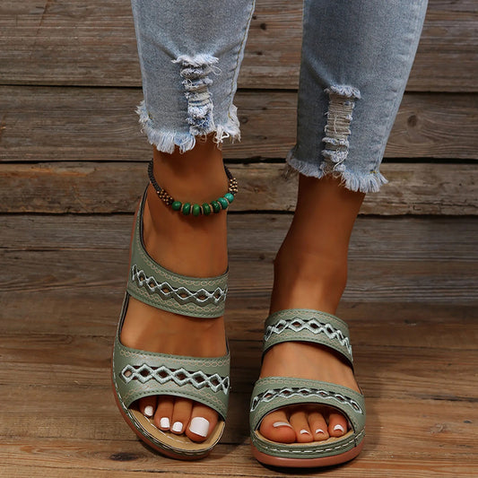 Freya - Sandales Confort Slip-On – Élégantes 1 + 1 GRATUIT