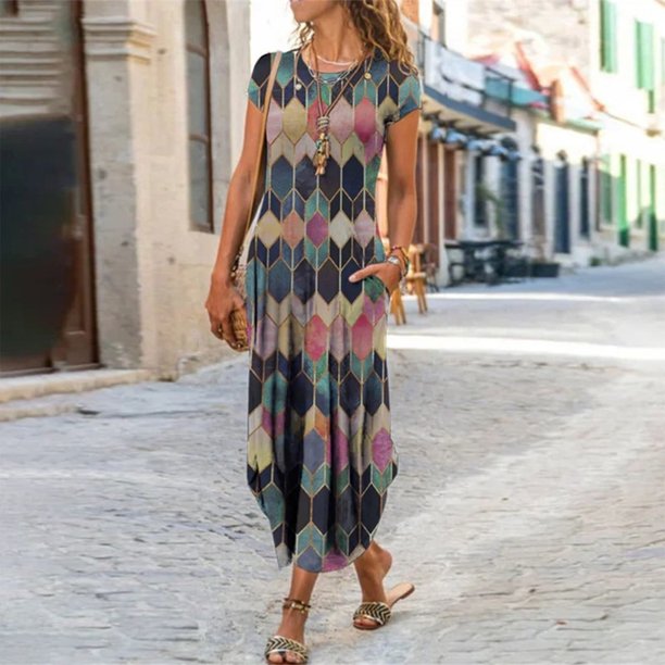 Ausha - Robe Midi Élégante Pour Le Printemps 1 + 1 GRATUIT
