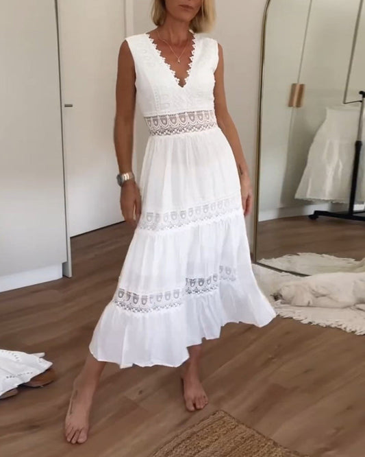 Rin - Robe débardeur En Dentelle Avec Col En V 1 + 1 GRATUIT