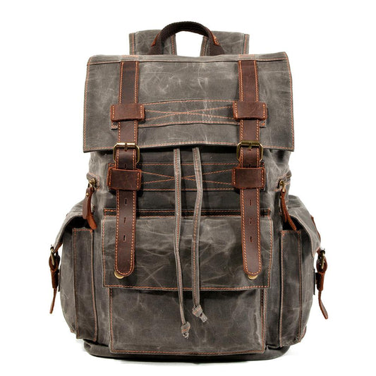 Anthony - Canvas Hiking Backpack with Drawstring Closure