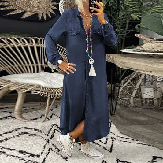 Juliana -  Robe en Denim Pour Femmes 1 + 1 GRATUIT