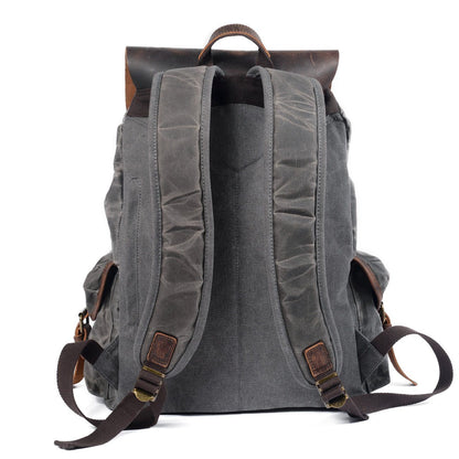 Kyle - Canvas & Leather Backpack