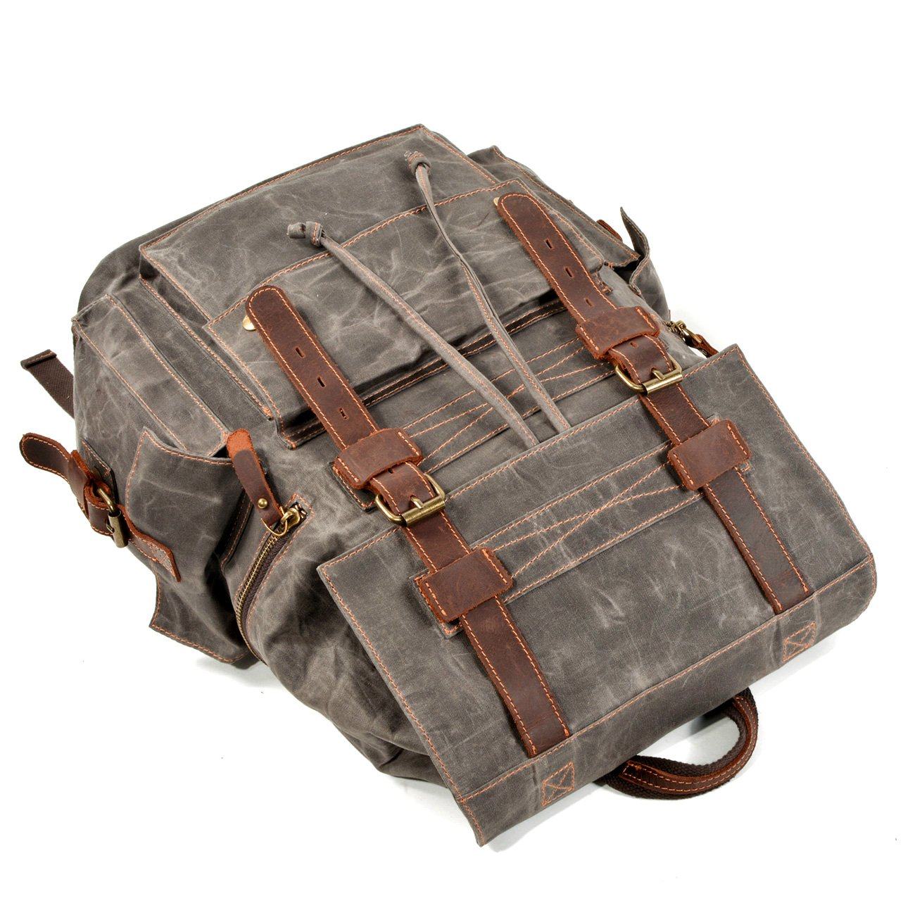 Anthony - Canvas Hiking Backpack with Drawstring Closure