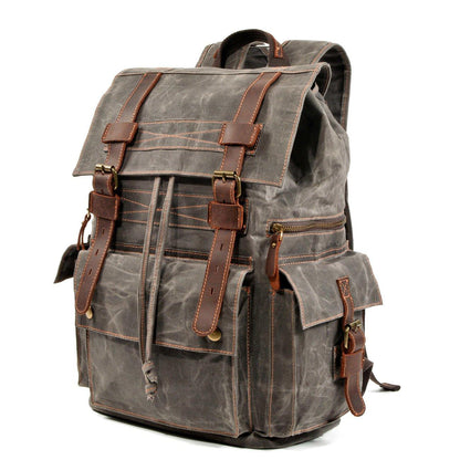 Anthony - Canvas Hiking Backpack with Drawstring Closure