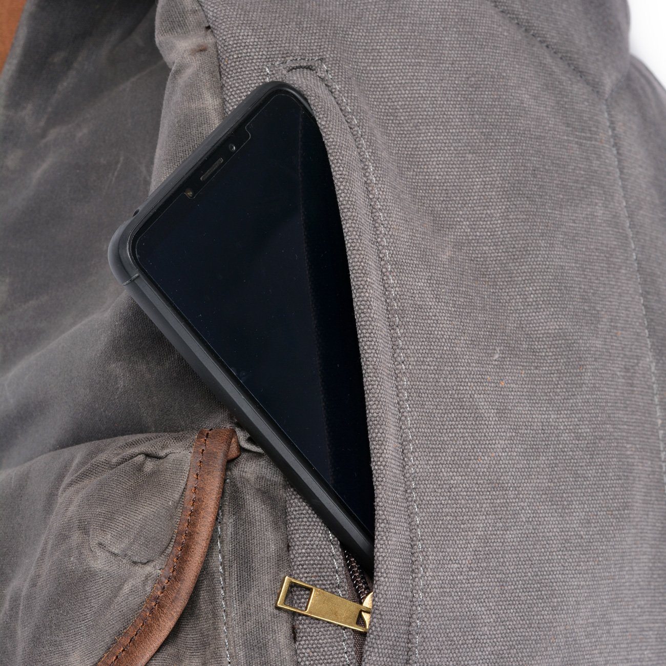 Kyle - Canvas & Leather Backpack