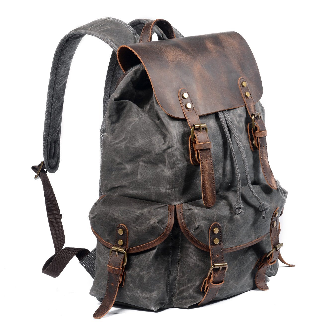 Kyle - Canvas & Leather Backpack