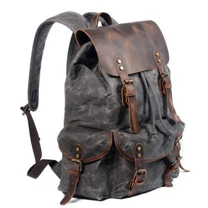 Kyle - Canvas & Leather Backpack
