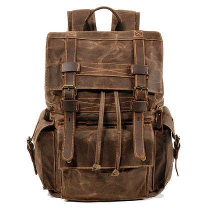 Anthony - Canvas Hiking Backpack with Drawstring Closure