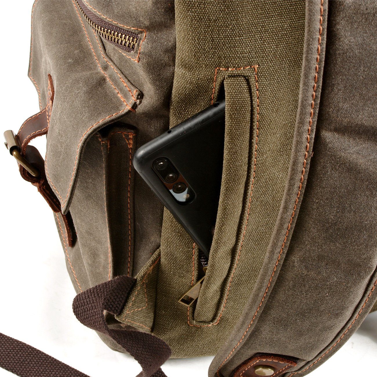 Anthony - Canvas Hiking Backpack with Drawstring Closure