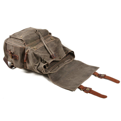 Anthony - Canvas Hiking Backpack with Drawstring Closure