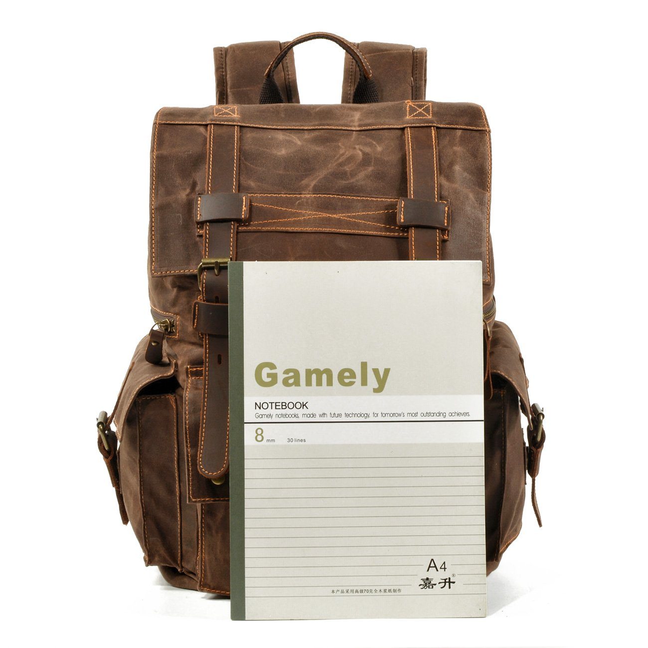 Anthony - Canvas Hiking Backpack with Drawstring Closure