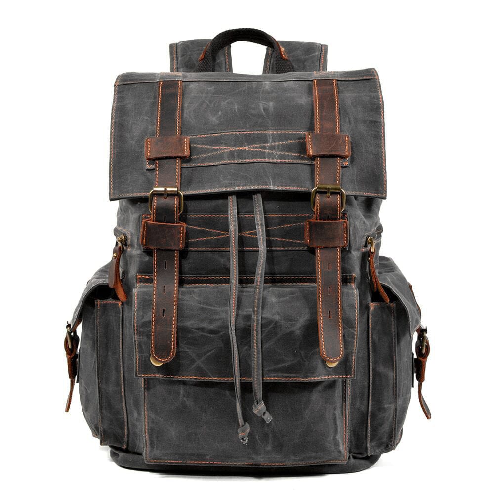Anthony - Canvas Hiking Backpack with Drawstring Closure
